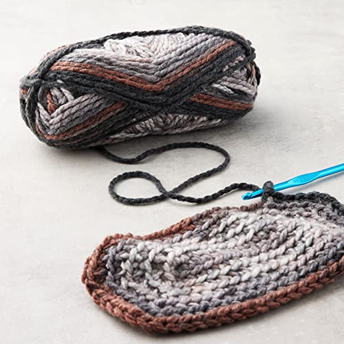 Loops & Threads Charisma Yarn - Multicolor Yarn for Knitting, Crochet, Weaving, Arts & Crafts - Ash, Bulk 6 Pack - color: Ash