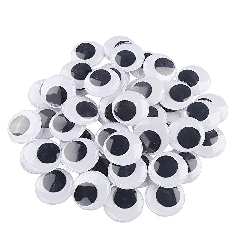 DECORA 20mm 500pc Round Wiggle Googly Eyes with Self-Adhesive - color: 20mm-500pcs