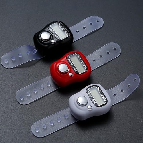 10-Pack Mini LCD Digital Finger Clicker Counter, 5-Digit Handheld Tally Counter for Knitting, Crochet, Lap Counting, Golf, Coaching, and Classroom Use