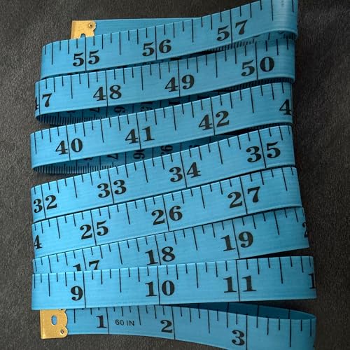 2pcs Soft Tape Measure Double Scale Measuring Tape Body Sewing Flexible Tailor Craft Vinyl Ruler for Weight Loss Medical Body Measurement, Has Centimetre Scale on Reverse Side 60-inch Blue - color: 2pcs Blue -60 inch