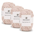 NICEEC 3 Skeins Kraft Paper Yarn 474yds/5.3oz - Light Pink | Crochet & Knit, DIY Project Starter Kit，Handbag，Sun Hat，Shoes， Shopper Bag - color: Light Pink