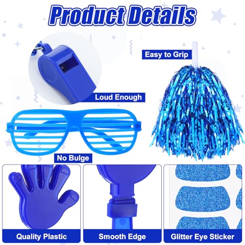 Realspring 148 Pcs Team Spirit Accessories for Sport Events - color: Blue
