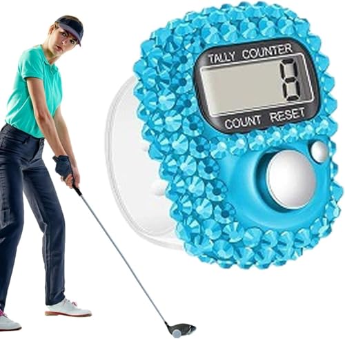 4Pcs Electronic Tally Counter with Display, Resettable Portable Electronic Finger Counter for Golf, Track and Field, Lap Counting - color: Blue