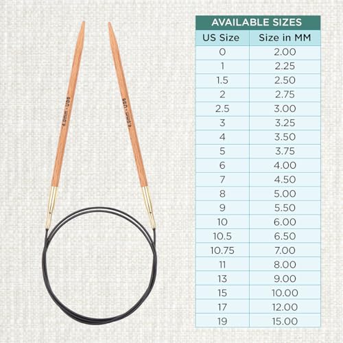 KnitPro Basix Beech Fixed Circular Needles 60" (150cm) | US Size 6 (4mm) - size: US 6 (4mm)