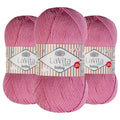 LaVita Baby Premium Anti-Pill Acrylic Yarn - 820 Yards, 3 x 3.5 oz - Warm, Airy Fiber with Silky Texture - Oeko-TEX Certified, Durable, Lightweight, Long-Lasting, Solid Pastel Colors - 3 Skeins Pack - color: Baby_4025