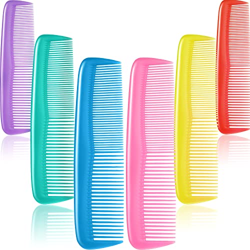 Leinuosen 12 Pieces Pocket Hair Combs, Fine Tooth Combs, Colorful | Plastic Hair Care for Men Women, Portable Travel Size, for Barber Salon Hair Dressing Use, Not Breakable, Peines Para Cabello - color: Yellow, Purple, Green, Blue, Red, Pink