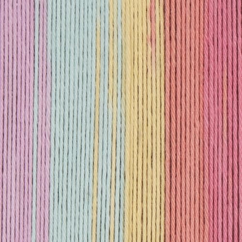 NICEEC 4 Skeins Soft Baby Cotton Yarn- Candy | 4 Ply, DIY Craft, Fingering Weight, Blanket Yarn for Crochet & Knitting, Total 700yds/7.05oz - color: Candy