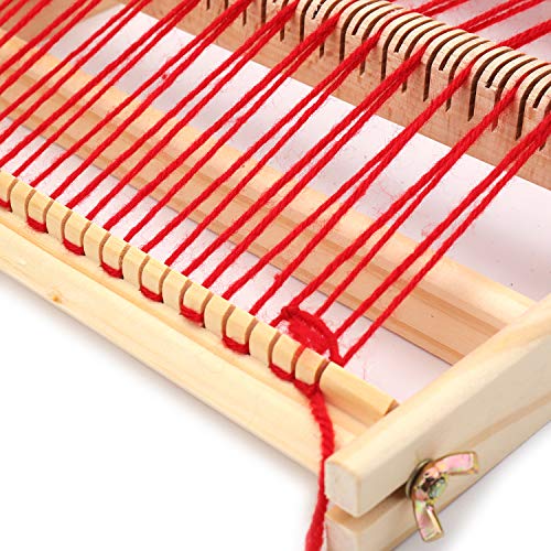 Yesland Multi-Craft Weaving Loom - Wooden Loom Large Frame Handcraft for Kids and Beginners -15.6 x 9.7 x 1.2 Inches (Pack of 2) - size: 15.6 x 9.75 x 1.25 inches (Pack of 2)