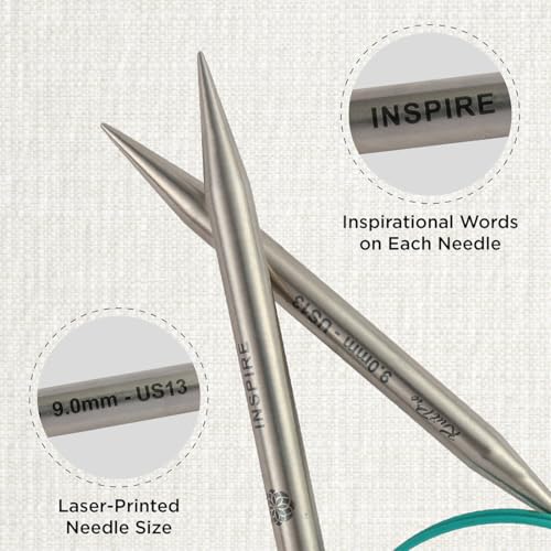 KnitPro The Mindful Collection Fixed Circular Needles 16" (40cm) | US Size 13 (9mm) - size: US 13 (9mm)