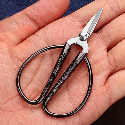 3.3-inch Small Sewing Embroidery Scissors, Stainless Steel Little Scissors Sharp Tip Detail Shears for Sewing Crafting, Art Work, Cross Stitch Cutting, Handcraft, Needlework DIY Tools Black - color: Black