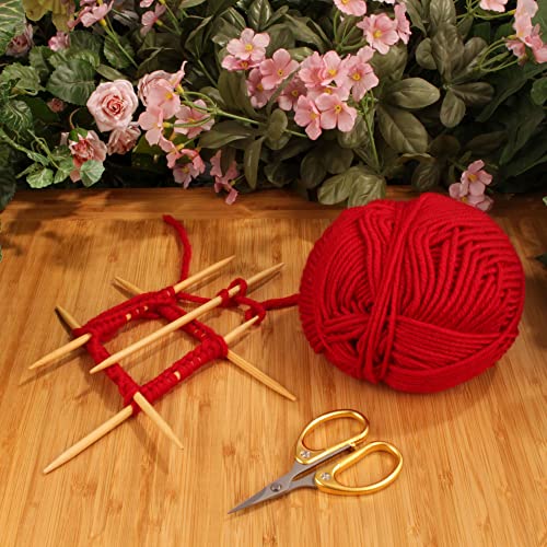 JubileeYarn 7" Double Point Bamboo Knitting Needles Set | 15 Sizes: 2mm(US0)-10mm(US15) | 5 Needles/Size | Natural Finish - color: 75 Pcs (15 Size) - Natural, size: 7-Inch