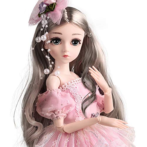 UCanaan BJD Dolls 1/4 SD Smart Doll 18 Inch 18 Ball Jointed Doll DIY Toys with Full Set Clothes Shoes Wig Makeup, Best Gitfs for Girls Christmas Birthday - color: Teresa