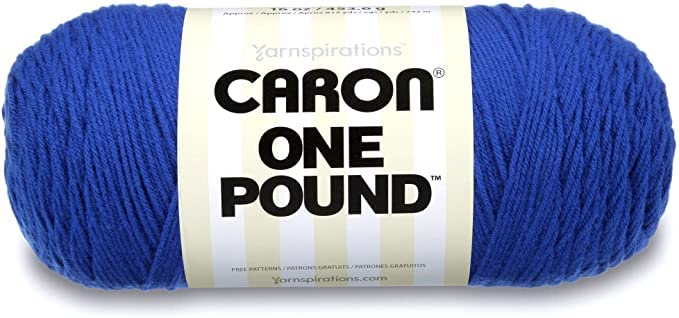 Caron One Pound Soft Yarn for Crocheting & Knitting, Royalty, 2-Pack | #4 Worsted Medium, Soft 100% Acrylic Yarn for Crochet, Knitting, Blankets and Crafts, 812yds, 453.6g/16oz per skein - color: Royalty, size: 2 Pack