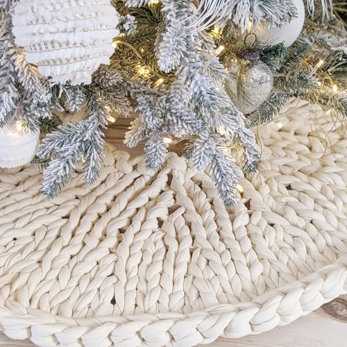 Bobilon Giant Chunky Cotton Yarn 3.3 lbs, Arm Knitting - Ice-Cream | 100% cotton giant yarn for arm knitting; great for chunky blankets, pet beds, rugs and baskets; new fabric, not recycled - color: Ice-Cream