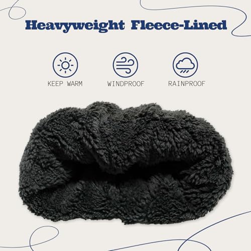 ACUSHLA Waterproof Windproof Winter Hat for Men Women Fleece-Lined Beanie - color: Black