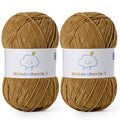 Fluffy Chenille Yarn for Crocheting，Baby Yarn for Crocheting Soft，2 Pack of 100g/3.5oz Velvet Amigurumi Yarn ，Fingering Weight Yarns for Crocheting Baby Blankets、DIY Craft.(2 Light Tan) - color: [2 Light Tan]