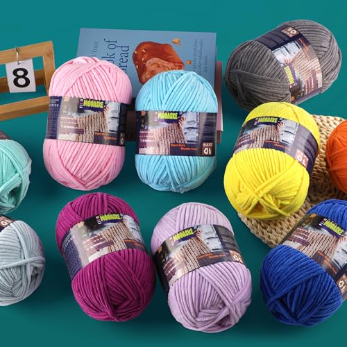 Chunky Velvet Yarn for Crocheting & Knitting, 7.05oz 262.4yd Super Soft Chenille Plush Yarn, Bulk Thick Yarns for Baby Blankets, Amigurumi, Scarves | 20 Colors (1, Aqua Green) - color: Aqua Green