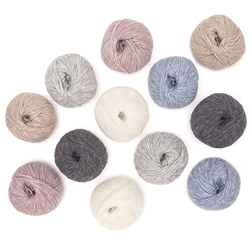 Baby Alpaca Merino Yarn 3 Skeins 150g Worsted Weight Knitting Almond Latte | Pullu baby alpaca merino blend made in Peru 3 skeins 150g 426yd total for knitting and crochet sweaters scarves and hats - color: Almond Latte