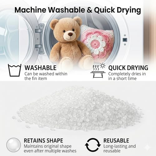 8 lb Polypropylene Pellets Weighted Stuffing Beads, Bean Bag Filler Beads | Weighted Filler Beads for Dolls, Blankets, Crafts, Pillows, Cushions - size: 8 LB