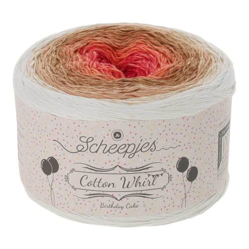 Scheepjes Cotton Whirl 1000m - 721 Spring Whisper Gradient Yarn Cake - color: 721 Spring Whisper