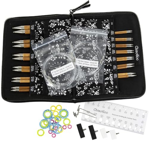 ChiaoGoo Spin Bamboo Complete Set, 5-inch (13 cm) | US 2 - 15 (2.75-10 mm) [S][L] - size: US 2-15