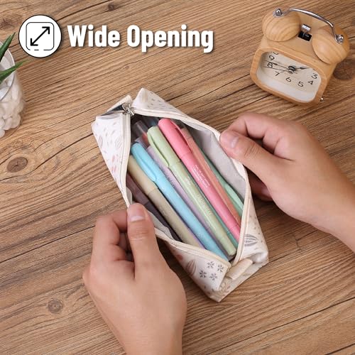 Mr. Pen- Cute Pencil Case Pouch, Multipurpose Canvas Bible Pencil Pouch | Smooth Zipper, Premium Material, Neat Stitches, Ideal for Stationery, Cosmetics, Electronics, School, Office, Travel - color: Rainbow, size: 1 Pack