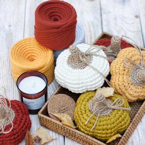 Bobilon 5-7 mm T-Shirt Yarn - Cotton for Bags & Baskets - Canyon | 100% cotton t shirt yarn for crochet, knitting & macrame; great for handbags & baskets; new fabric, not recycled; 109 yds - color: Canyon