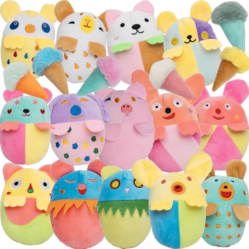 20 Pack Squeaky Dog Toys Bulk, Plush Small Dog Chew Toy For Puppy Teething | Variety Animal Stuffed Puppy Toys Bundle,Cute Soft Plush Dog Toys for Small Medium Breeds to Keep Them Busy ﻿ - color: Dog Toys(20pack)