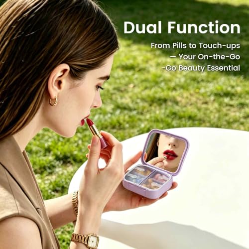 Betife Premium Pill Organizer 2 Times a Day (Pink) - color: Pink