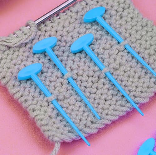 XGNG 24pcs Plastic T-Marker Needles Quick Lock Stitch Marker Sewing Knitting Accessories Big Eye Needles Plastic Needles Woolen Knitting Tools