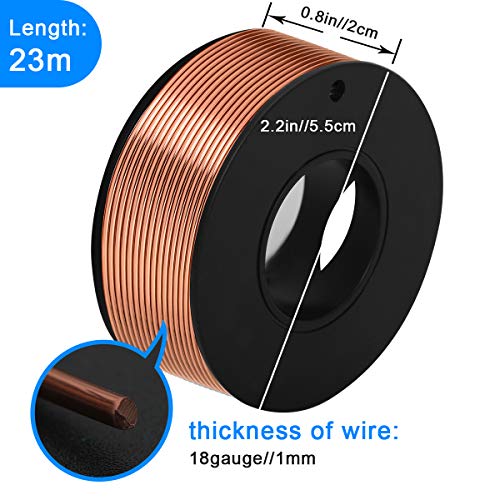Luxiv 8/12/18 Gauge Aluminum Craft Wire, 1/2/3mm Silver/Gold/Copper Wire | Aluminum Wire And Storage Spool, Various Sizes and Colors For Jewelry Making, Sculptures, Crafts And Plant Support - color: copper, size: 18gauge(1mm)