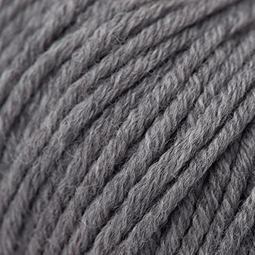100% Merino Wool Yarn, 6-Ply Luxurious and Soft Yarn for Hand Knitting & Crocheting, 1.76 OZ/50g, 127 yds/116 Meters (Gray, 3 Balls) - color: gray, size: 3 balls