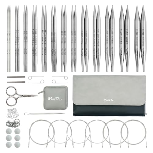 KnitPro Stelo Grande Normal Interchangeable Needle Set 5" (13cm) | 13 US Sizes (2.5 to 15) - size: Grande