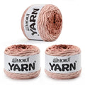 Blanket Perfect Ombre Cake Yarn - Baby Yarn for Crocheting Soft - 3 Pack of 10.6oz/300g - #6 Super Bulky - 197 Yards for Knitting, Crafts & Amigurumi, Chunky Chenille Yarn(3 Milk Coffee) - color: 3 Milk Coffee