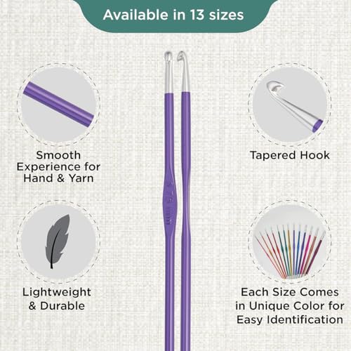 KnitPro Zing Single-Ended Crochet Hook | US Size F (3.75mm) - size: US Size F (3.75mm)