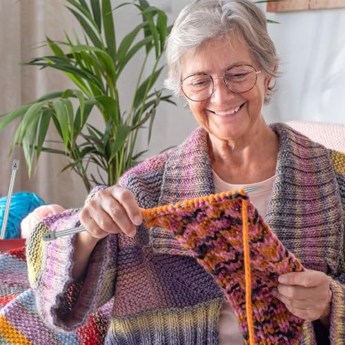 uxcell 2Pcs 4mm(G) Single Pointed Knitting Needles Stainless Steel 9.84 Inches Length Metal Weaving Tool for Handmade Projects DIY Knitting - size: 4mm, 9.84"