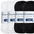 Premium Mercerized Cotton Yarn for Crochet & Knitting – Fingering Weight 4-Ply, 50g (1.76 oz) / 125 m (136 yds), High-Gloss, Anti-Splitting, Fade-Resistant Cotton (Mono Harmony) - color: Mono Harmony