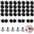MUCUNNIA 100PCS 12mm Moon Safety Eyes for Crocheting with Washers Clear Safety Eyes for Amigurumi 3D Moon Crochet Eyes Doll Eyes for Animals Teddy Bear Crochet Toy Christmas Decorations - size: 12mm