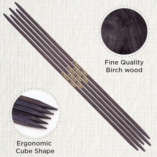KnitPro J’Adore Cubics Double Pointed Needles 6" (15cm) | US Size 4 (3.5mm) - size: US 4 (3.5mm)