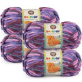 Chunky Chenille Yarn for Crocheting - #6 Super Bulky Blanket Yarn - 4 Pack of 100g/71yds Thick Plush Fluffy Soft Yarn - Chunky Yarn for Knitting Baby Blankets, Amigurumi, Hats (4, Purple Sunset) - color: Purple Sunset