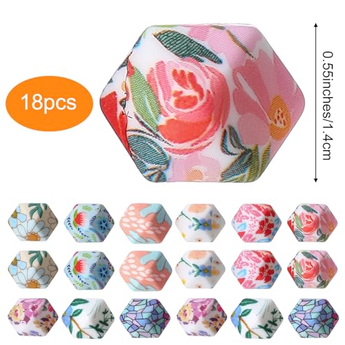 Gjinxi 18 Pcs Knitting Needle Stoppers, Hexagon Knitting Stitch Holders | Needle Caps, Silicone Point Protectors, for Knitting Accessories, and Gadgets