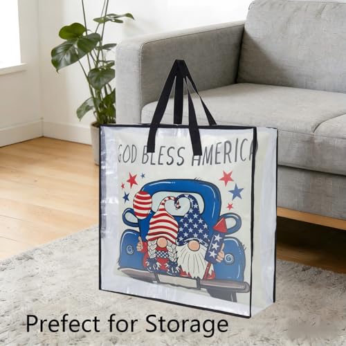 4-Pack Clear Heavy Duty Moving Bags and Storage Bags, 25 Gallon Large Moving Boxes Alternative for Wreath Storage Container, Under Bed Storage, Stadium Events, and College Moving Supplies - color: Square Clear, size: 4Pack