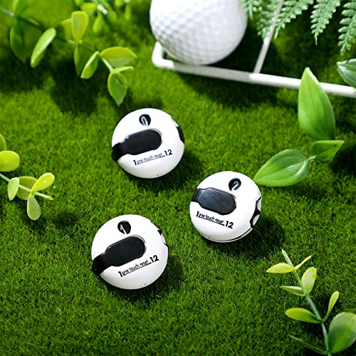 Frienda Golf Score Counter with One Touch Reset | Clip-on Golf Stroke Counter for Women and Men, One-press Reset Counts to 12, Attaches to Glove Collar Belt, Mini Scorekeeper - color: White