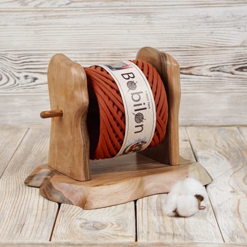 Bobilon 5-7 mm T-Shirt Yarn - Cotton for Bags & Baskets - Canyon | 100% cotton t shirt yarn for crochet, knitting & macrame; great for handbags & baskets; new fabric, not recycled; 109 yds - color: Canyon
