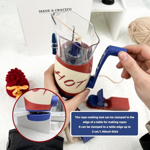BEN YEDD i Cord Knitting Machine High Customization Fancy Full New Yarn Rope Knitting Machine Rope Knitting Tool(Blue-red)