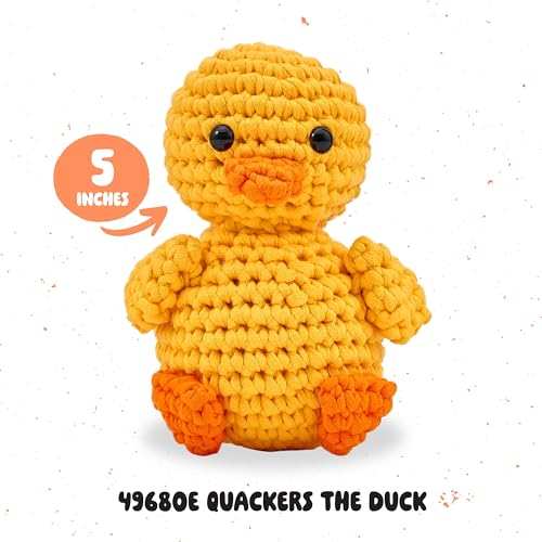 Bucilla Complete Crochet Kit, Quackers The Duck, 5" - color: Quackers the Duck