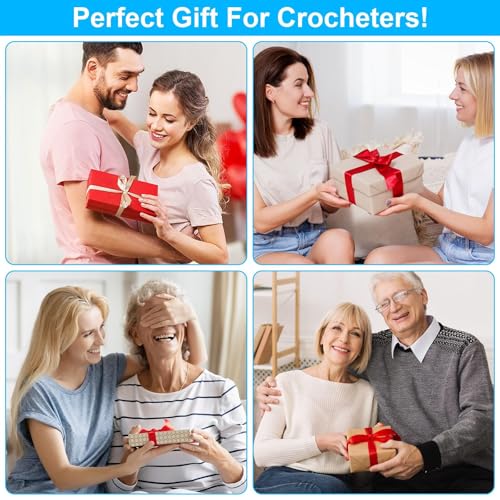 Crochet Hooks 9 Sizes Crochet Hook Set, 49 Pack Yarn Crochet Kit for Beginners, Knitting Needles with Ergonomic Handles for Arthritic Hands, Crochet Needle Kit with Blue Case for Crocheters - size: 9 Pack