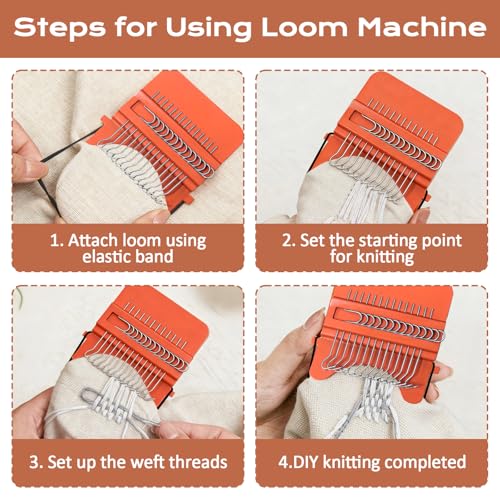 Esoes Speedweve Darning Mini Loom Kits with 50 Color Threads, Sock Darning Mushroom Egg, Complete Darning Kit for Beginners Quickly Mending Jeans Socks, DIY Knit Patch Repair Clothes Tool