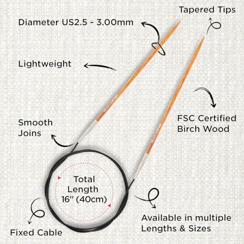 KnitPro Dreamz Fixed Circular Needles 16" (40cm) | US Size 2.5 (3mm) - size: US 2.5 (3mm)