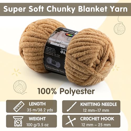 Super Soft Chunky Chenille Yarn for Crocheting & Knitting - 3.52oz/38.2yd per Skein, Ultra Plush Velvet Yarn for Baby Blankets, Amigurumi & Crafts, Charcoal Gray, 1 Skein - color: Charcoal Gray